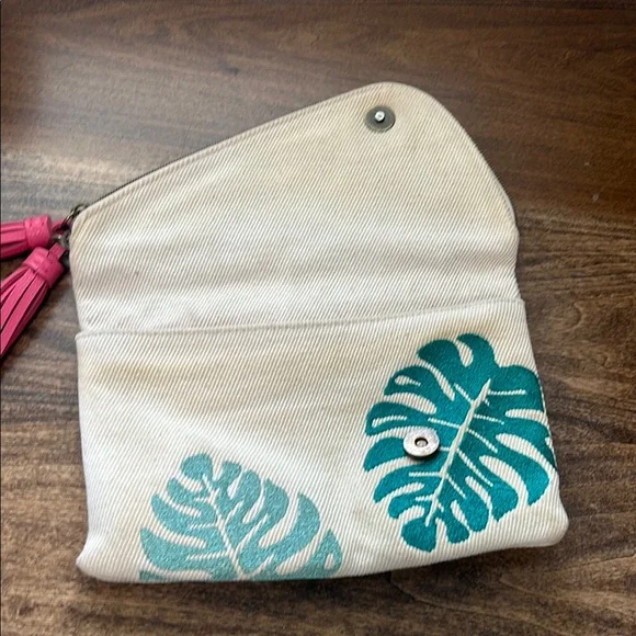 Tropical Leaf Print Chain Strap Bag - Picture 2 of 5